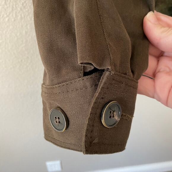 Zara Trafaluc Camouflage Military Outerwear Mixed Media Jacket Womens Small - Picture 8 of 11